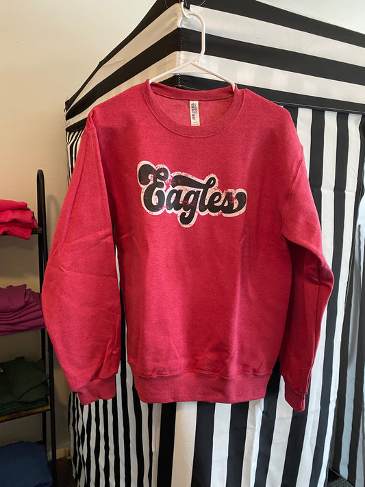 Eagles Crewneck Sweatshirt in Vintage Red