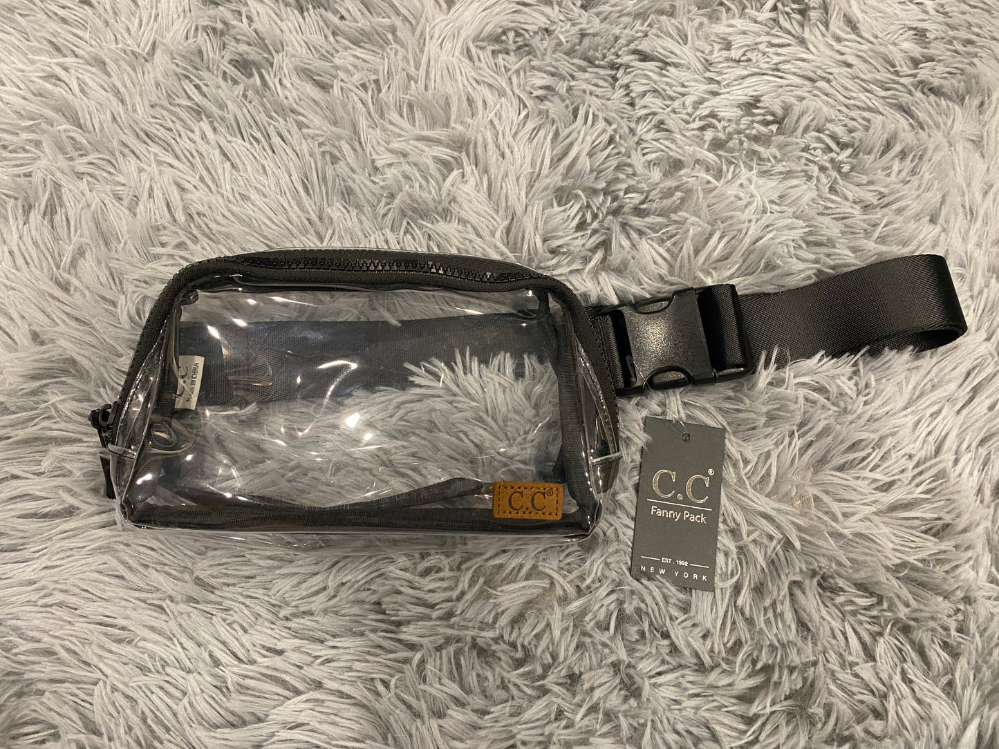 CC Clear Stadium Belt Bag in Black