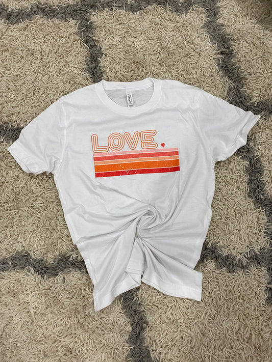 Valentine Love Graphic Tee in White