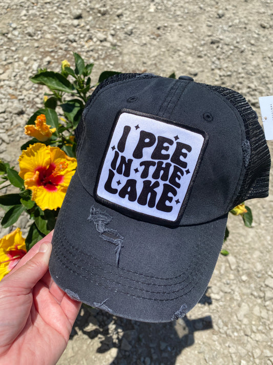 I Pee in the Lake Ponytail Hat