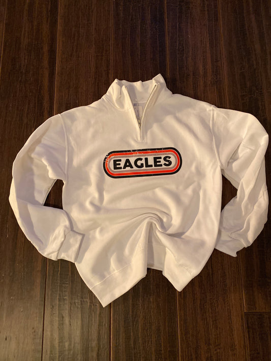 Retro Eagles White Quarter Zip