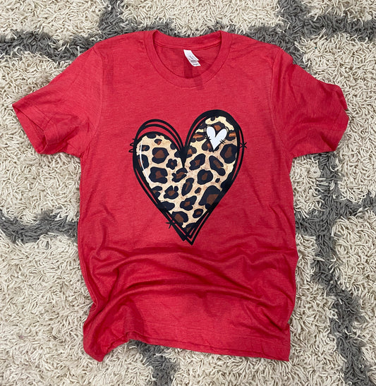 Valentine Leopard Print Heart