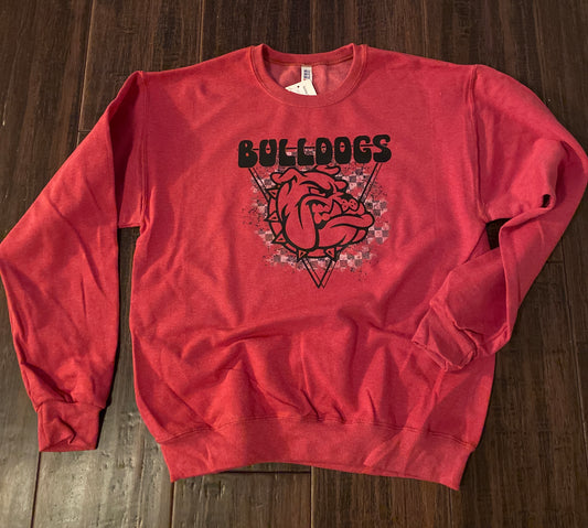 Bulldog Sweatshirt in Vintage Red
