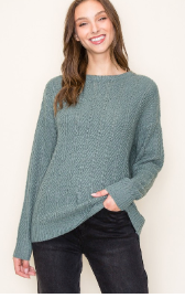 Open Weaved Pullover Sweater