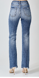 Vintage Washed Long Straight Leg Jeans