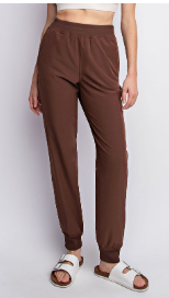 St Woven Dance Studio Mid Rise Joggers in Java