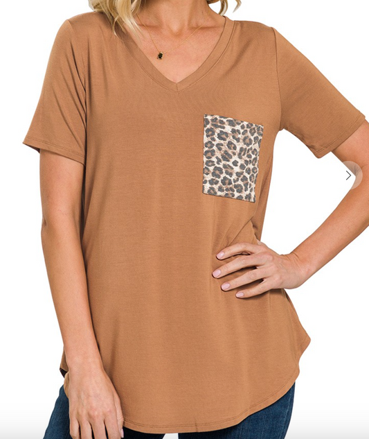 Leopard Pocket Tee